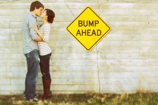 pregnancy-announcement-bump-ahead-road-sign